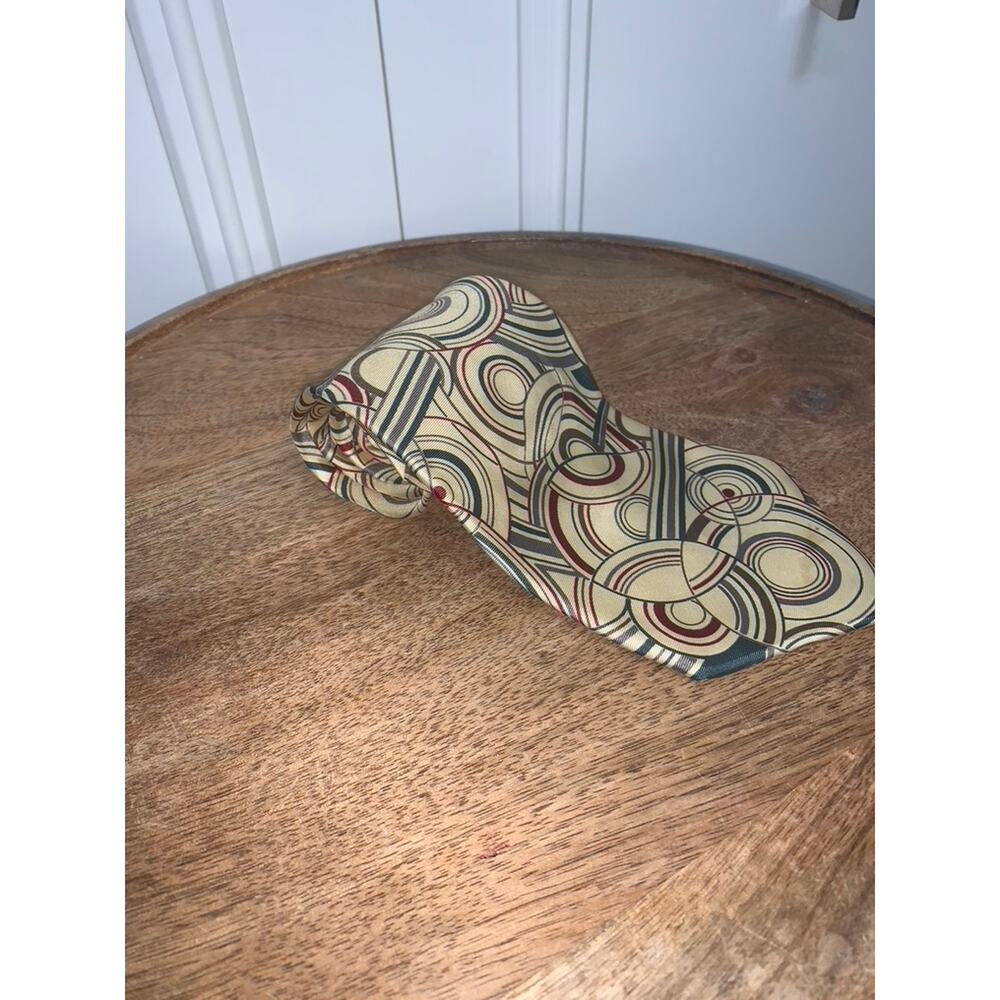 Vintage Swing Men's Silk Tie Multicolor Geometric Abstract Design